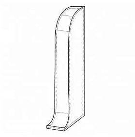 Торцевая заглушка правая к плинтусу Deconika Д-П85-Тп 228 Дуб классик, 85мм